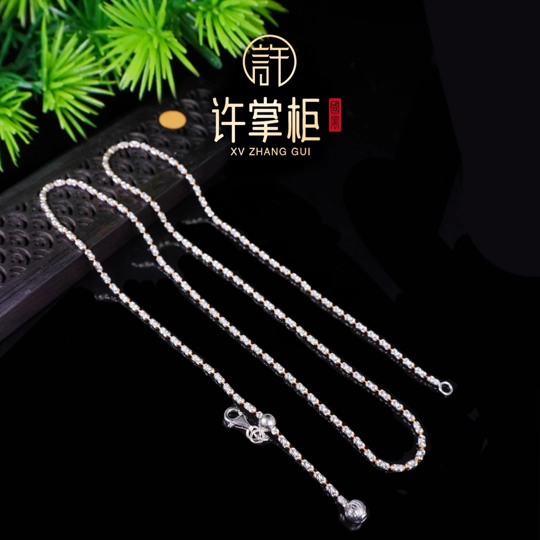 许掌柜｜18K金镶嵌项链原创设计经典气质百搭万能链气质个性简约