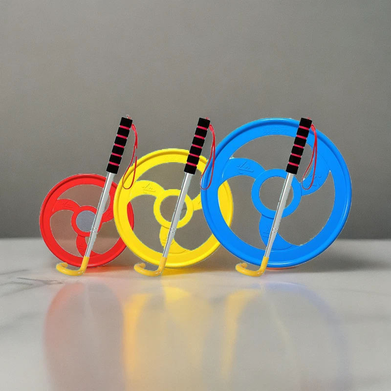 儿童滚铁环新款滚铁圈推环幼儿园小学生款亲子户外运动风火轮