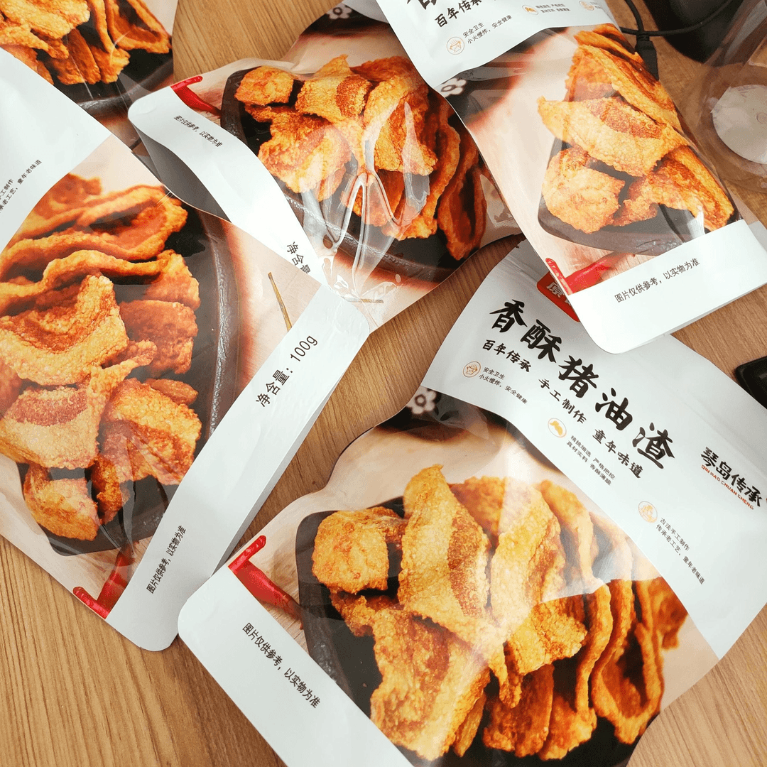 【小扬哥推荐】香酥猪油渣零食网红小吃脆皮五花肉麻辣味猪肉脯干