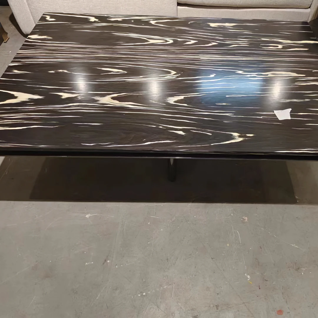 轻奢时尚精致长方形茶几