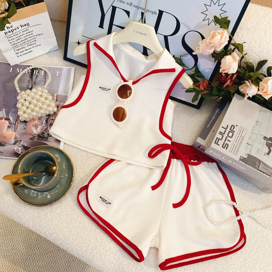 M女童2024新款无袖时髦洋气气质小童好看百搭8362