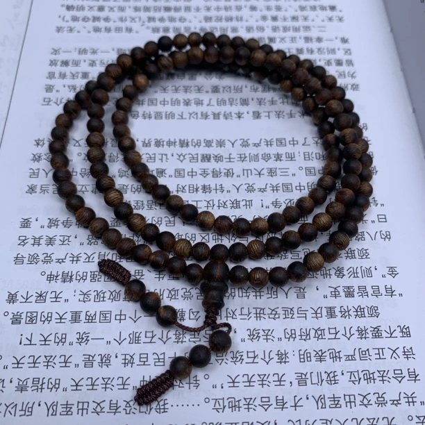 沉香10克高端老料5毫米海南尖峰岭莺歌绿奇楠沉香多圈手链138颗