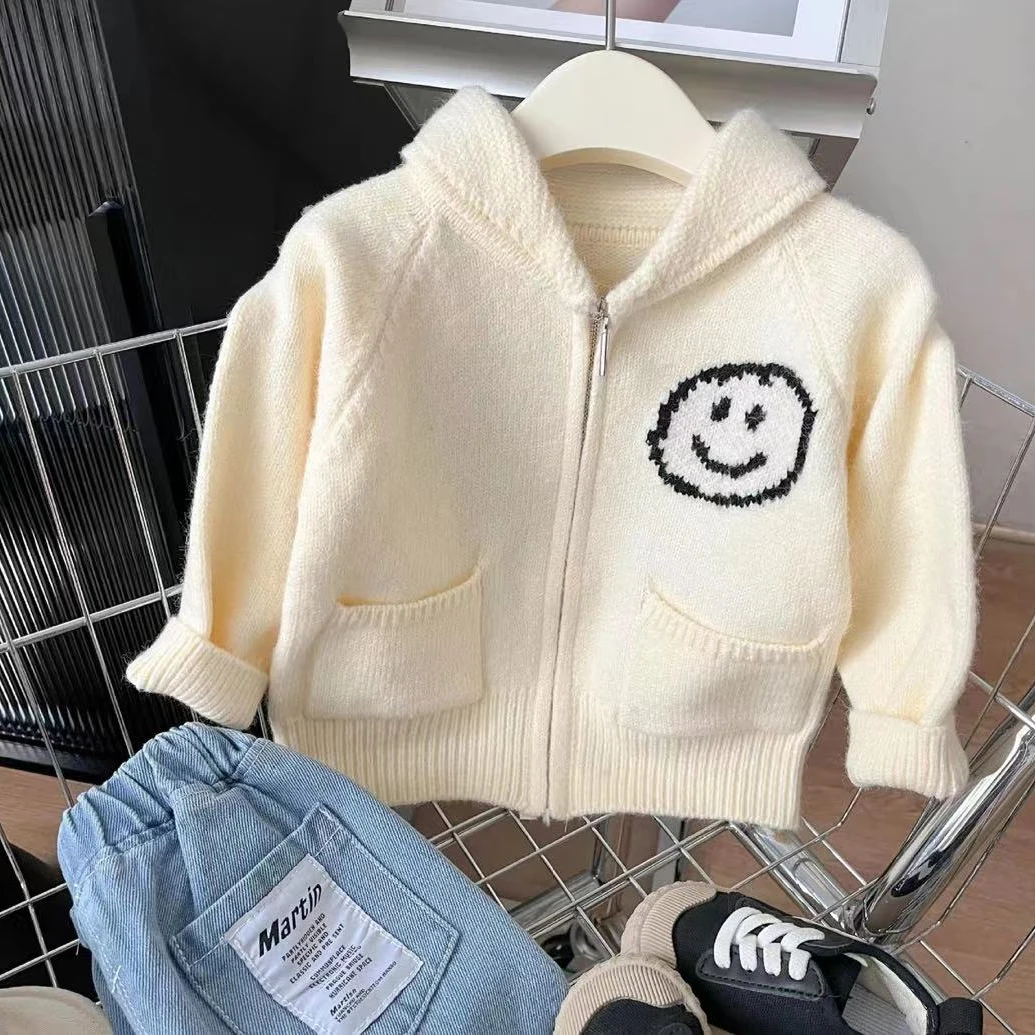 童装男童毛衣开衫外套男孩秋装2024新款春秋款儿童针织衫潮酷