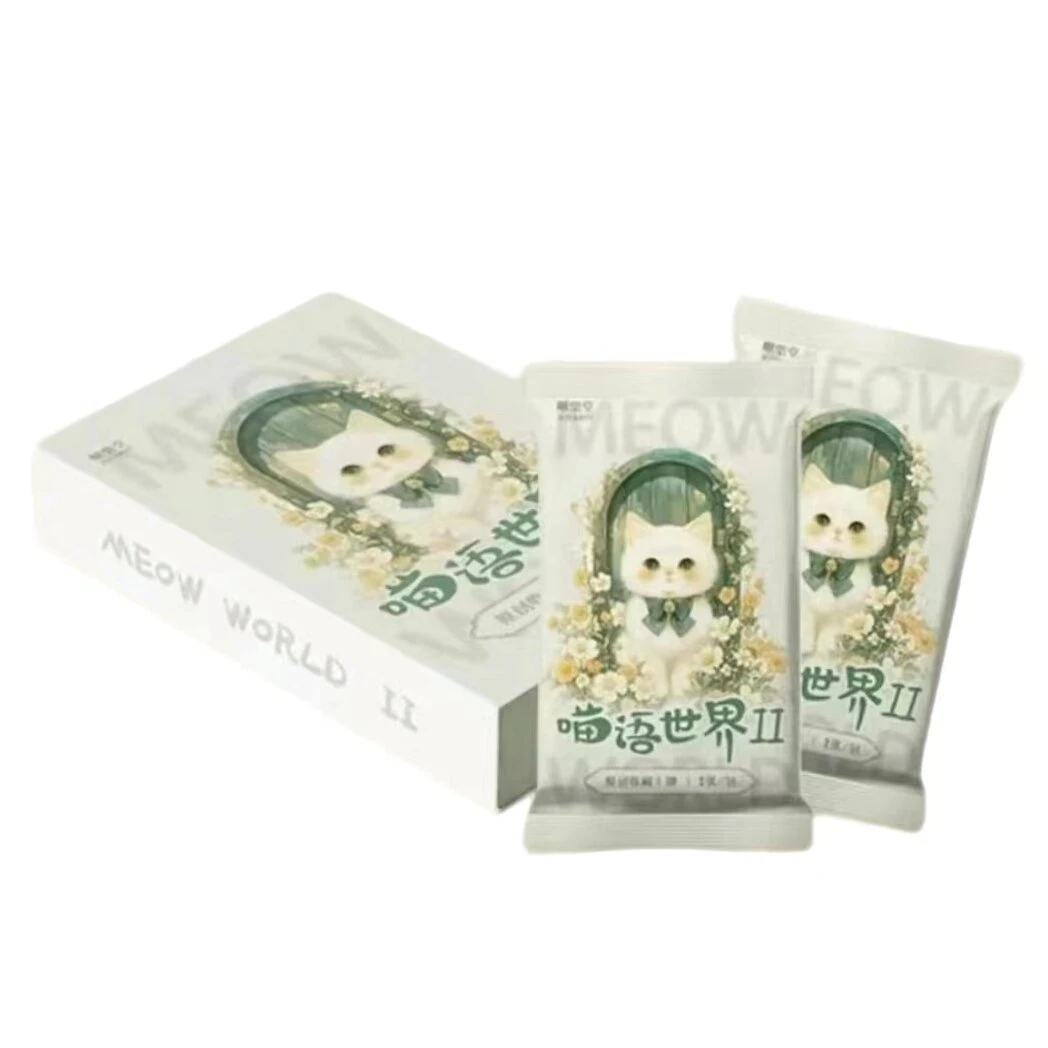 啾楽堂【拆盒】喵语世界收藏卡牌第二弹手绘评级票根光栅拼图镶嵌