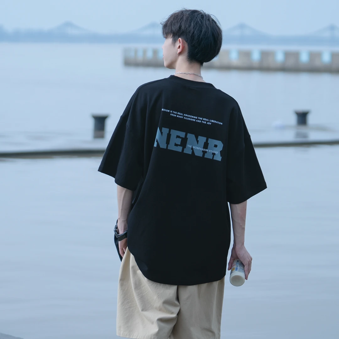 日系cityboy短袖T恤男夏季潮牌字母印花宽松半袖上衣