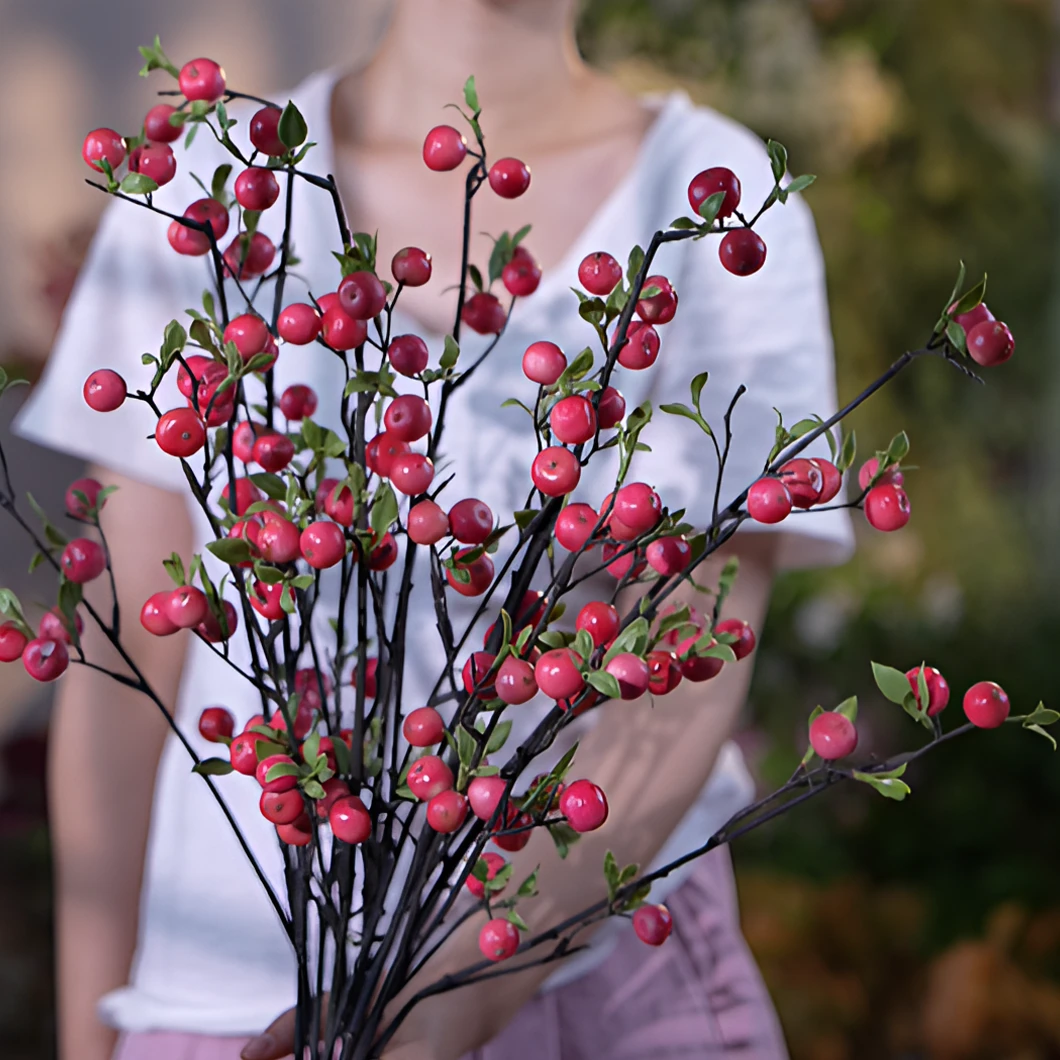 小苹果 仿真花 餐桌花 可水洗 清仓