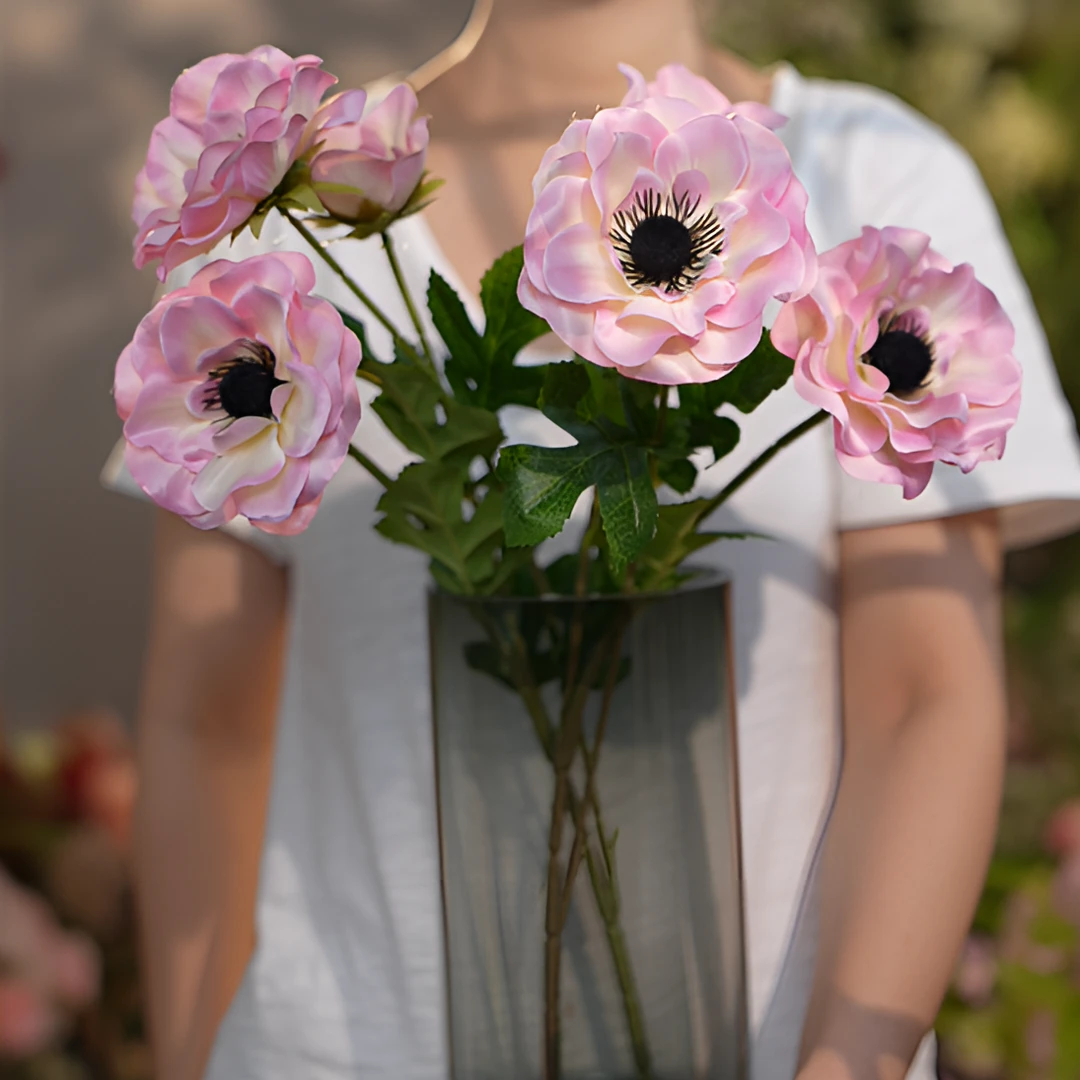 露莲仿真花 假花 3头仿真花 餐桌花 清仓