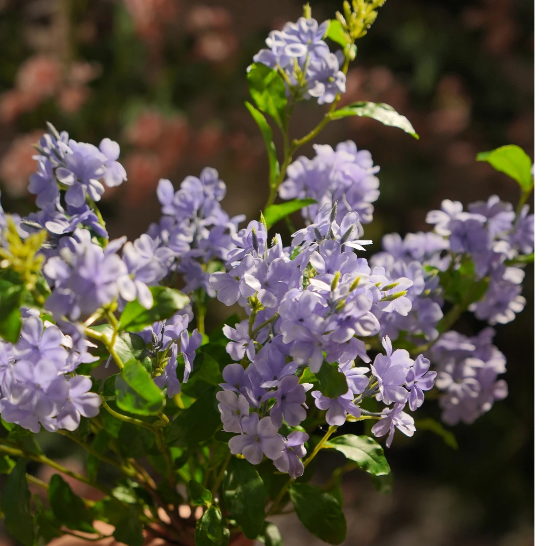 蓝雪花仿真花 绢布材质可水洗 冷色调高级感仿真花客厅花