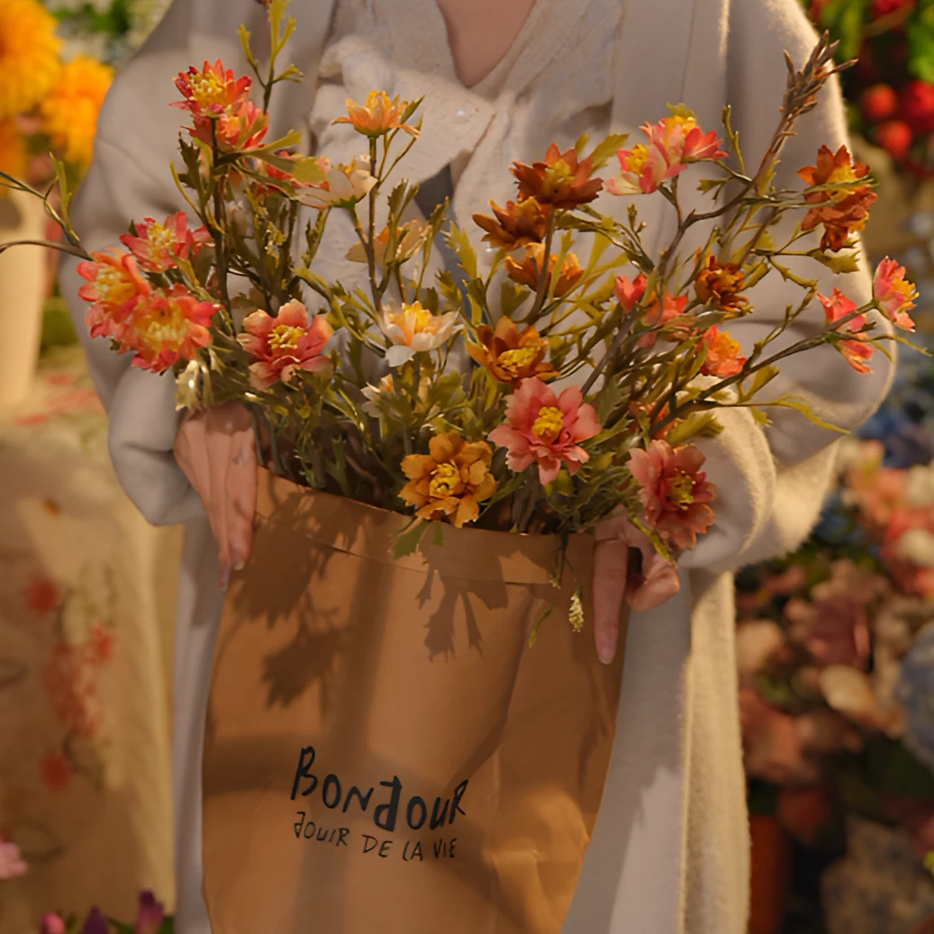 野菊 美拉德 法式乡村风 解压风格 仿真花 3色混色发货 假花 摆件