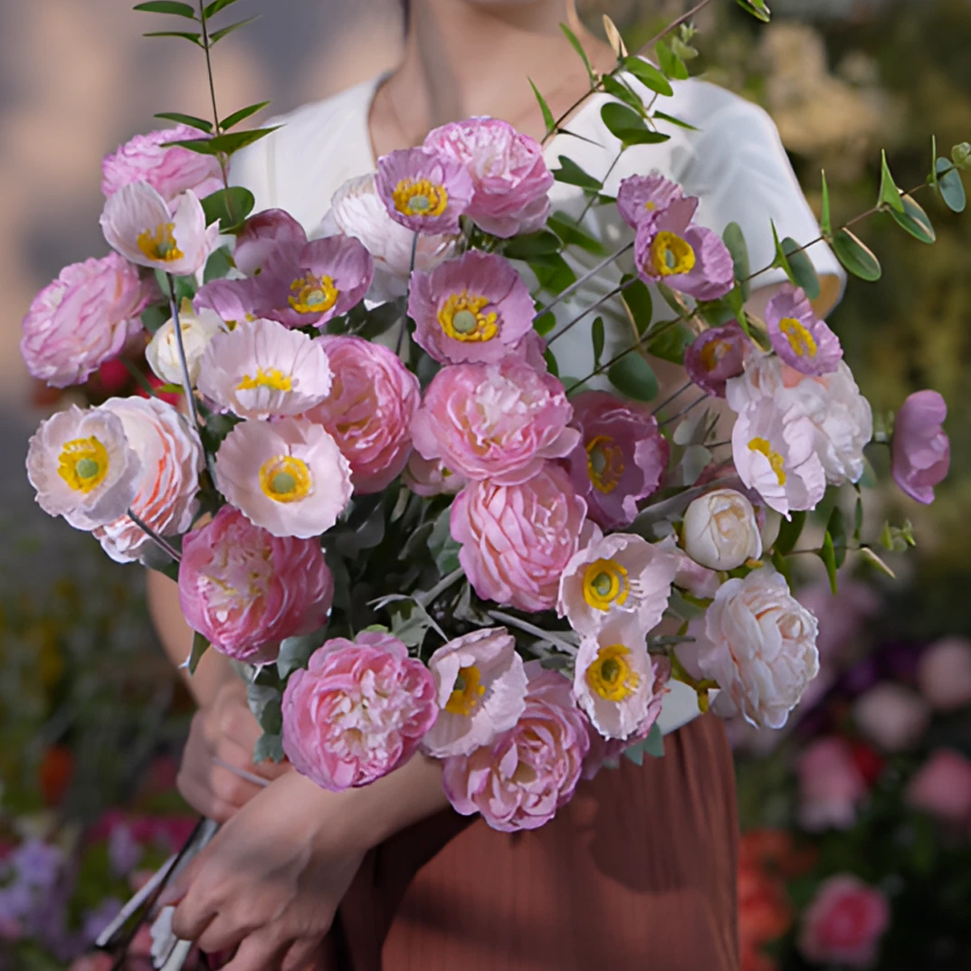 （伯牙绝弦）纯纯的青春萌动的粉色，正好拿来送闺蜜 送朋友16支花材