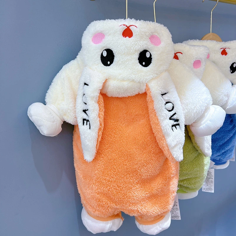 婴儿冬装连体衣加厚秋冬季男女宝宝棉衣幼儿衣服满月保暖哈衣连帽