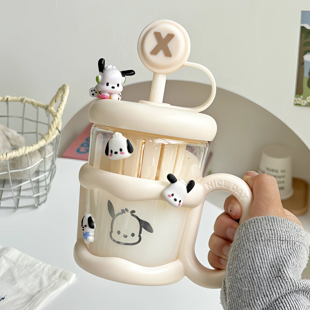喝水杯子ins高颜值简约茶水分离带盖吸管便携可爱大容量水杯防摔
