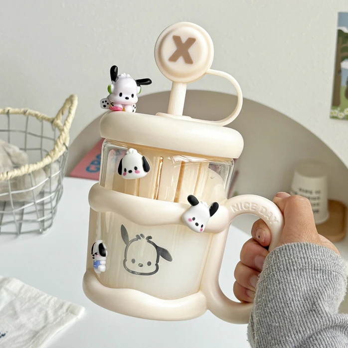 喝水杯子ins高颜值简约茶水分离带盖吸管便携可爱大容量水杯防摔