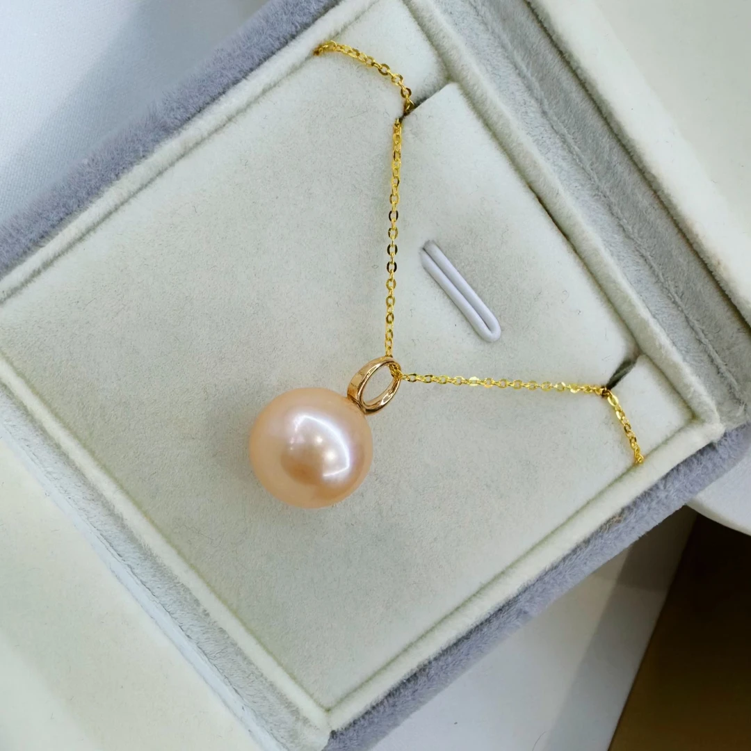 【罗伊伊推荐】淡水珍珠吊坠 11-12mm 18K金（赠银链） DD00146