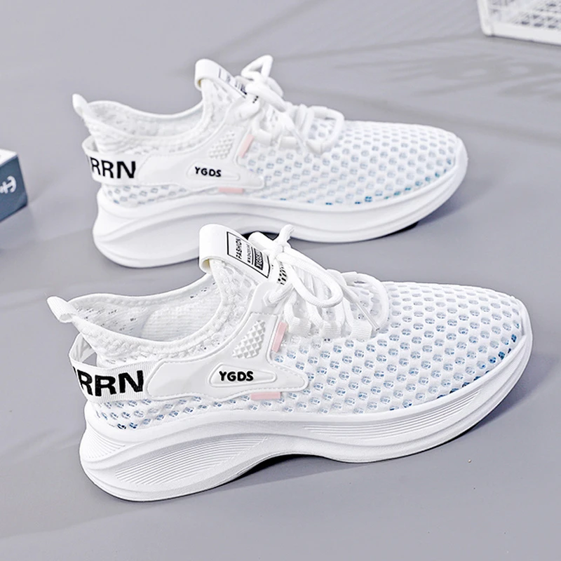 ERYM新款网面镂空运动鞋女软底轻便透气百搭休闲轻软女鞋跑步鞋潮