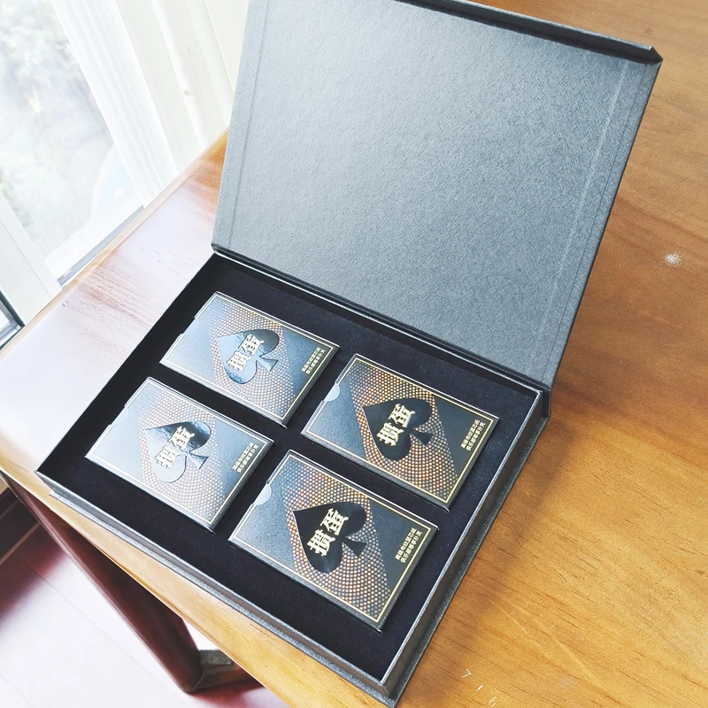 掼蛋扑克牌蓝芯纸牌加厚PVC防水掼蛋大师棋牌室高端商务礼盒套装