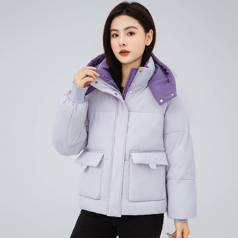 冬季时尚棉衣女短款2024新款韩版女士棉袄宽松面包服冬装棉袄外套