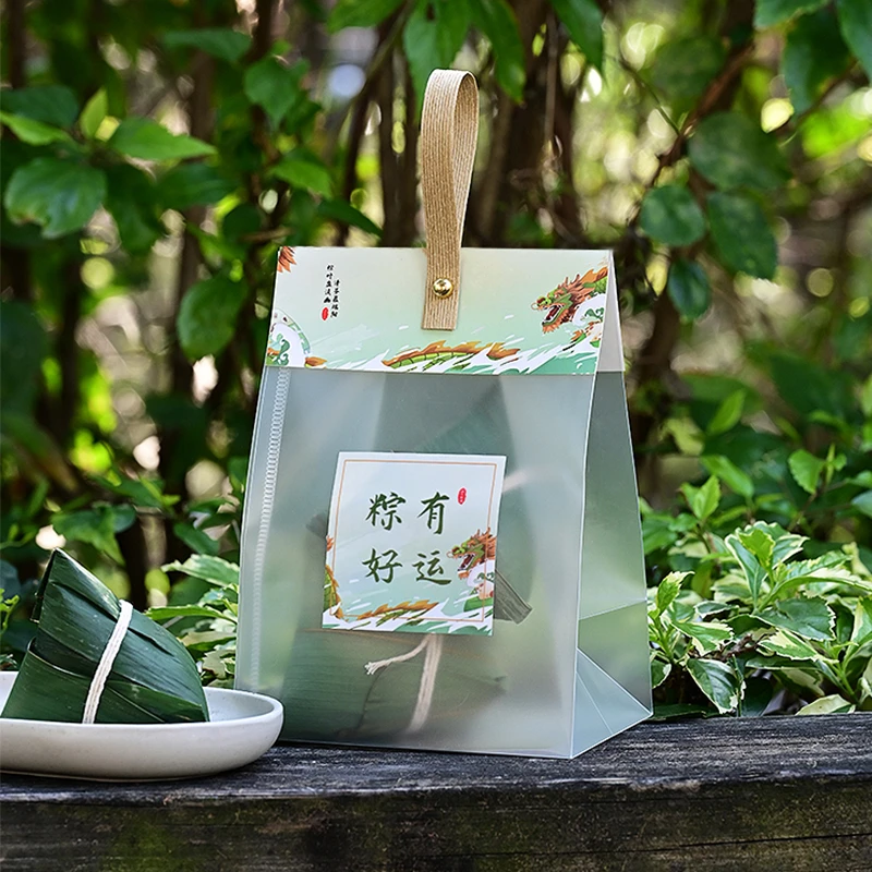 100克粽子包装礼品袋通用创意现代中式防水油手提袋2粒4粒6粒定制