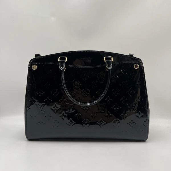 范大范Lv路易威登漆皮黑色手提肩背包/5696 1538