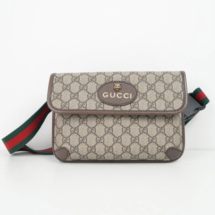 全新未使用 GUCCI/古驰 范大范 单面虎头腰包胸包/通用链接