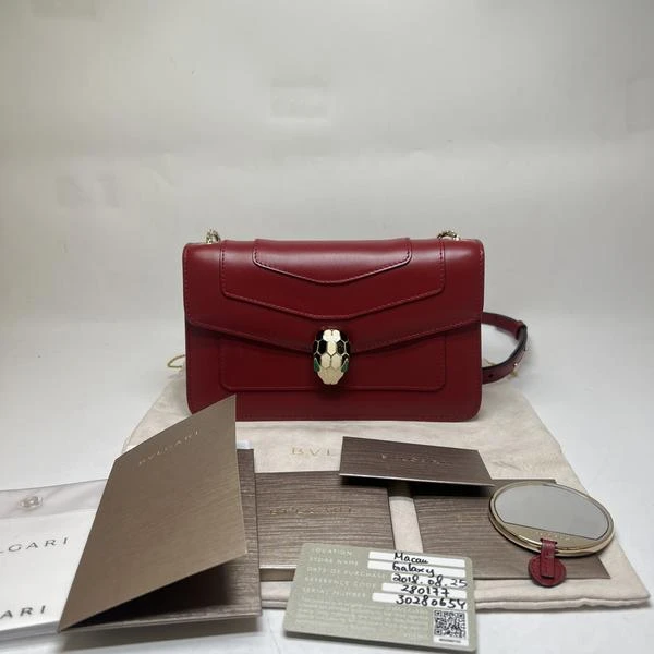95新 BVLGARI/宝格丽 范大范蛇头风琴包/8801 3919