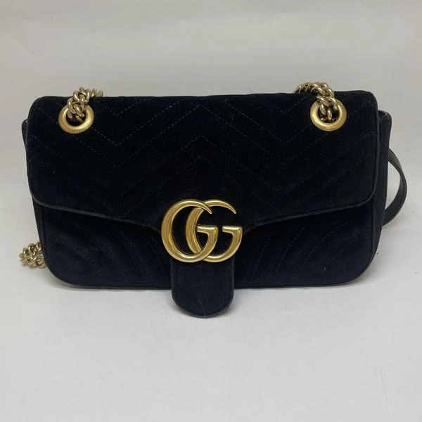 范大范Gucci古驰丝绒马蒙26黑金 /9694 0034