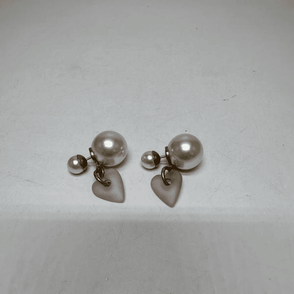 95新 DIOR/迪奥 范大范Dior珍珠爱心耳钉/2441 4933