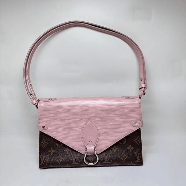 95新 LouisVuitton/路易威登 范大范 拼粉水波纹信封包/3941 7581
