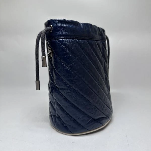 95新 GUCCI/古驰 范大范 马蒙mini水桶包深蓝色/2420 7408