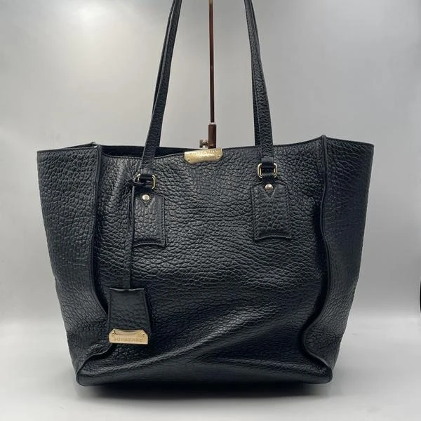 95新 BURBERRY/博柏利 范大范巴宝莉黑色托特包/7351 8920