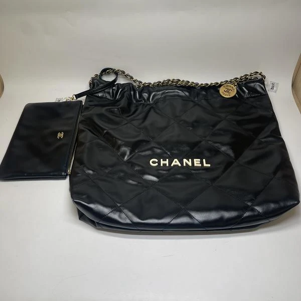 99新 Chanel/香奈儿 范大范Chanel香奈儿22bag黑金中号/7183 0058