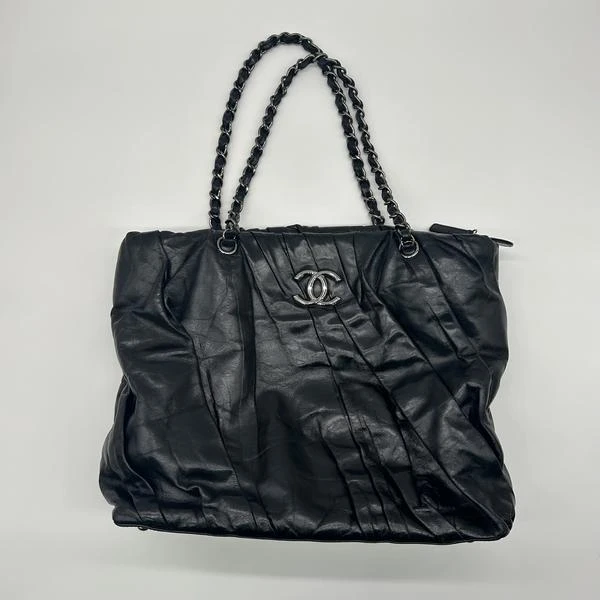 95新 Chanel/香奈儿 范大范Chanel黑银中古托特/3698 9134