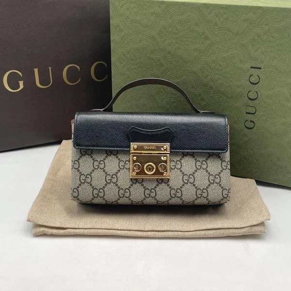 95新 GUCCI/古驰 范大范古驰padlock手提包老花/8042 4395