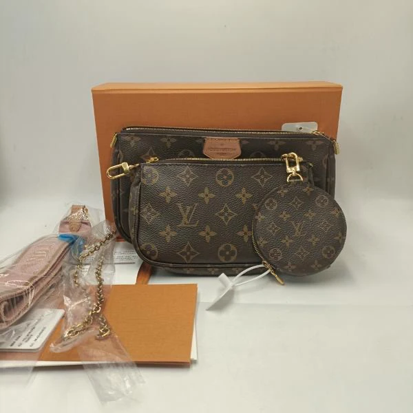 95新 LouisVuitton/路易威登 范大范lv五合一粉肩带包/1481 0358