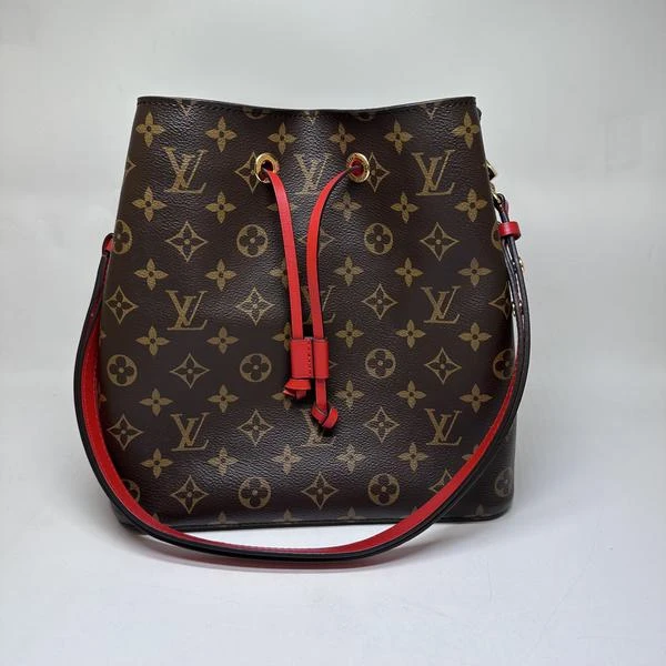 95新 LouisVuitton/路易威登 范大范老花红水桶/2170 7469