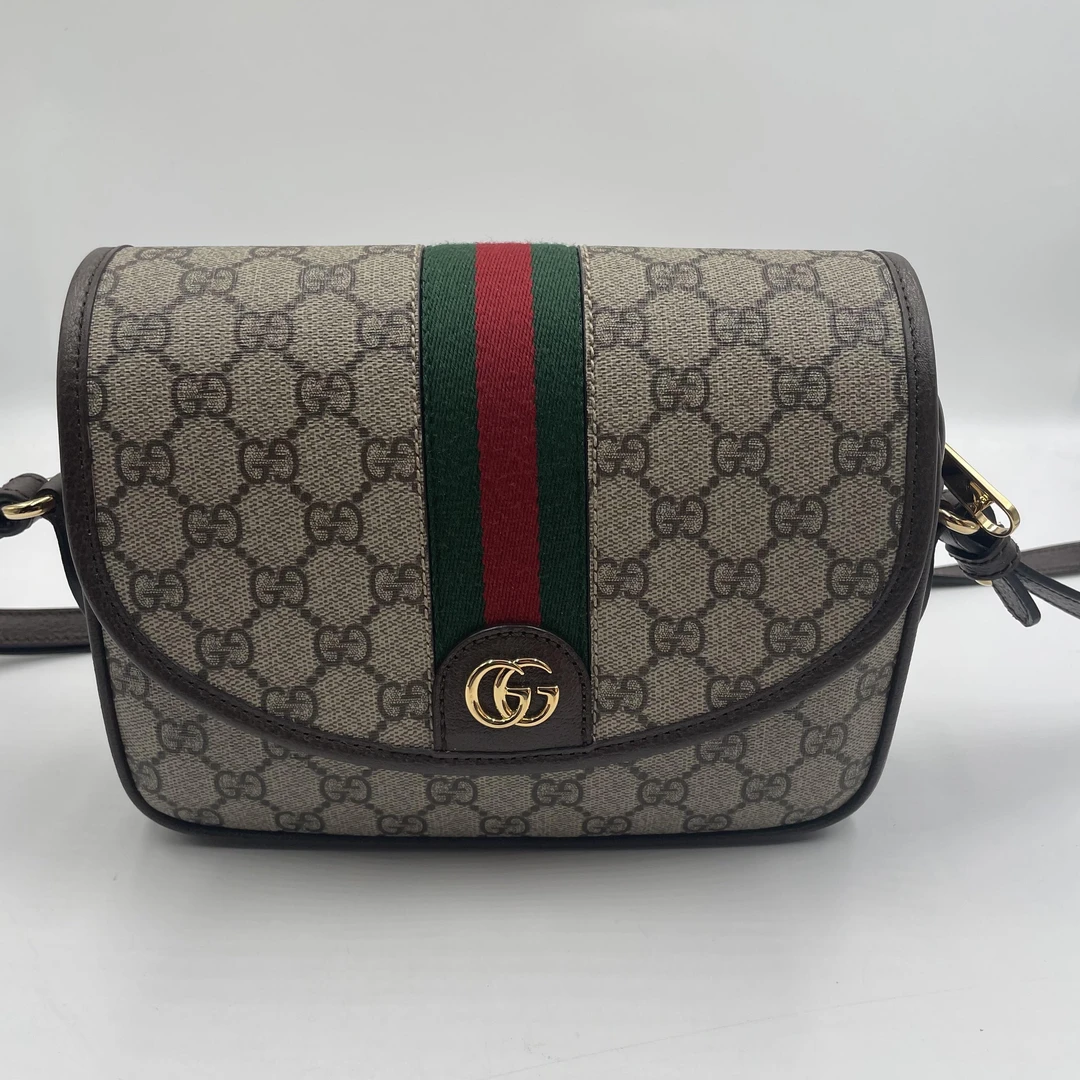 95新 GUCCI/古驰 古驰Gucci老花邮差斜挎包/2869 7901
