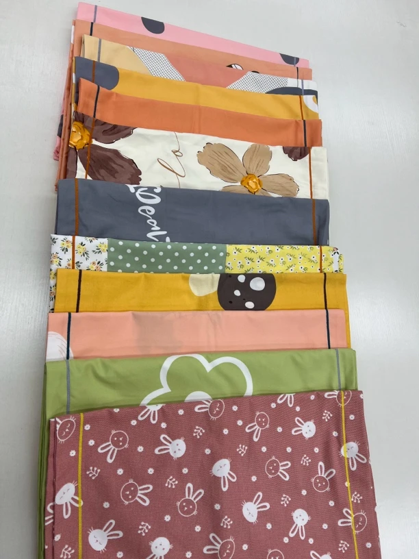 一字绣宽边枕套（不挑花型）一对 加厚简约印花舒适