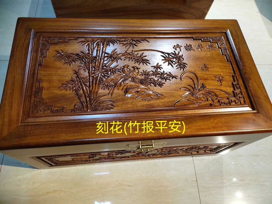 香樟木白樟拼板衣服箱婚嫁箱长宽高80/45/38