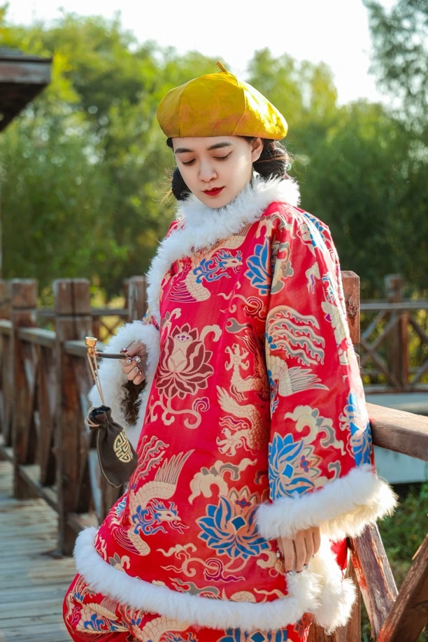 【無拘布衣】独立设计手工云锦拜年服棉衣