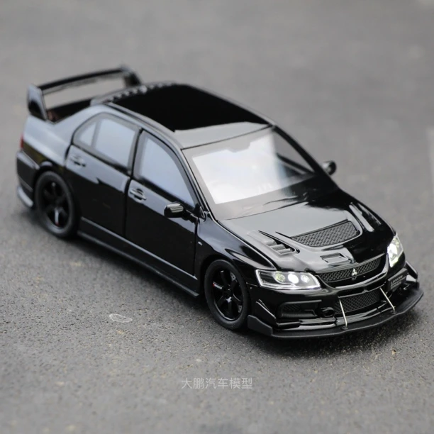 EVO9仿真合金汽车模型静态车模礼品摆件全开门版带底座