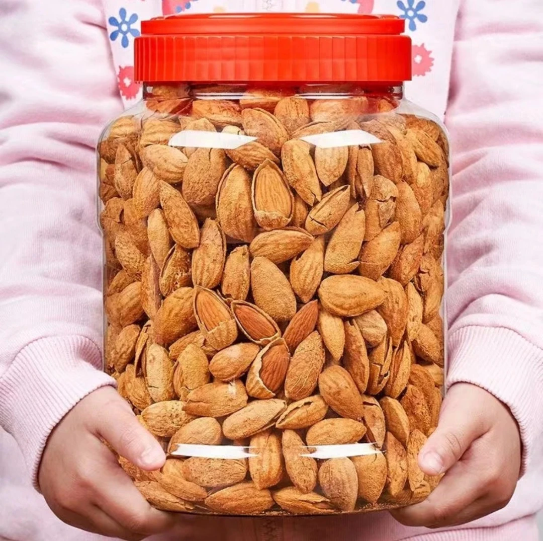 比批发便宜】薄壳巴旦木坚果干果炒货罐装大颗粒杏仁休闲零食礼包