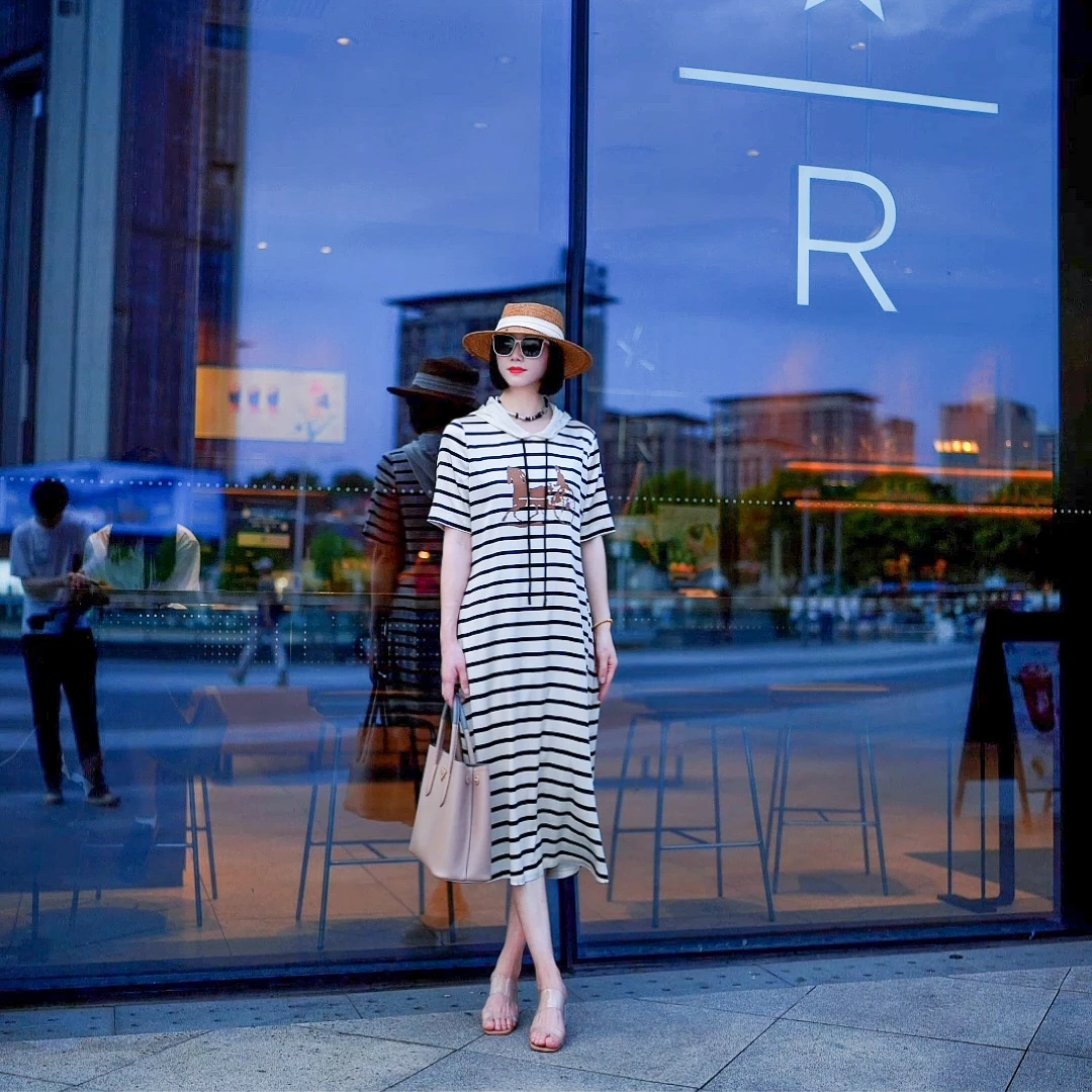 【子妍精选】高定桑蚕丝时尚气质连衣裙 23060006