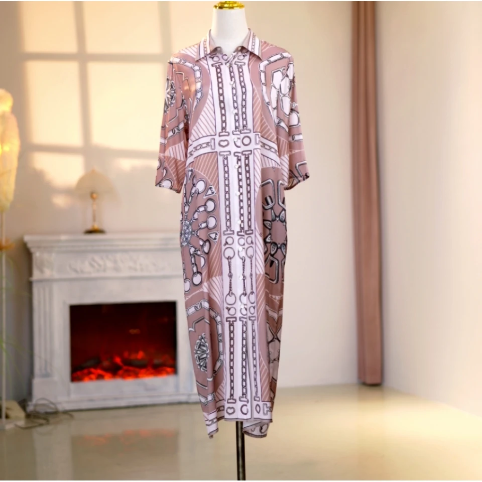 桑蚕丝高定时尚气质减龄优雅连衣裙  250057