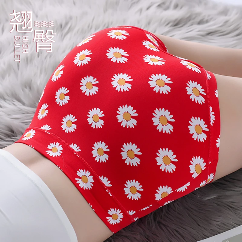 3条 红色本命年高腰内裤三角裤性感裤衩高档女款式短裤中老年人女