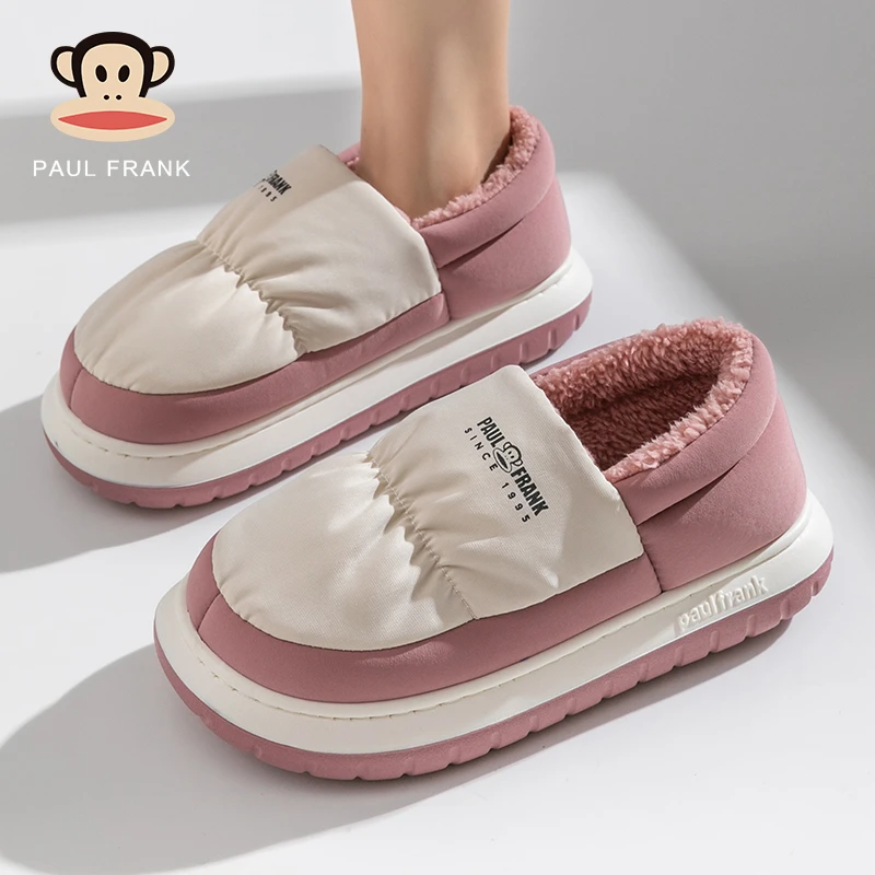 大嘴猴男女加绒加厚棉拖鞋2024秋冬新款居家外穿时尚百搭休闲棉鞋