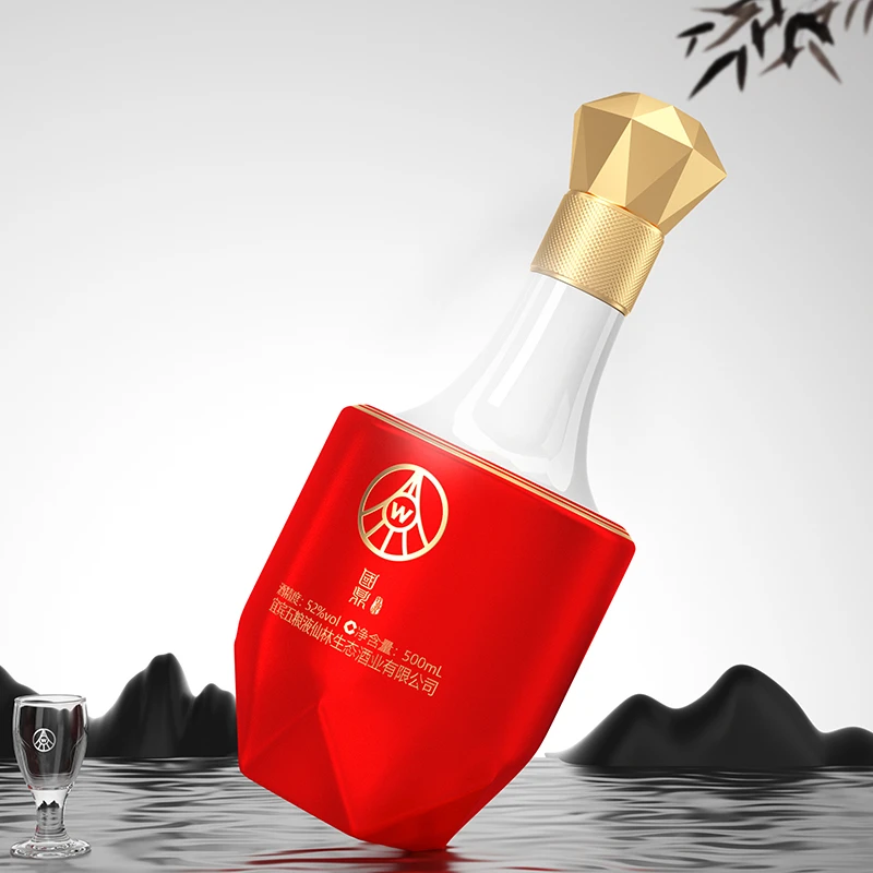 国鼎竹荪酒亚克力包装52度500ml 一瓶两瓶装