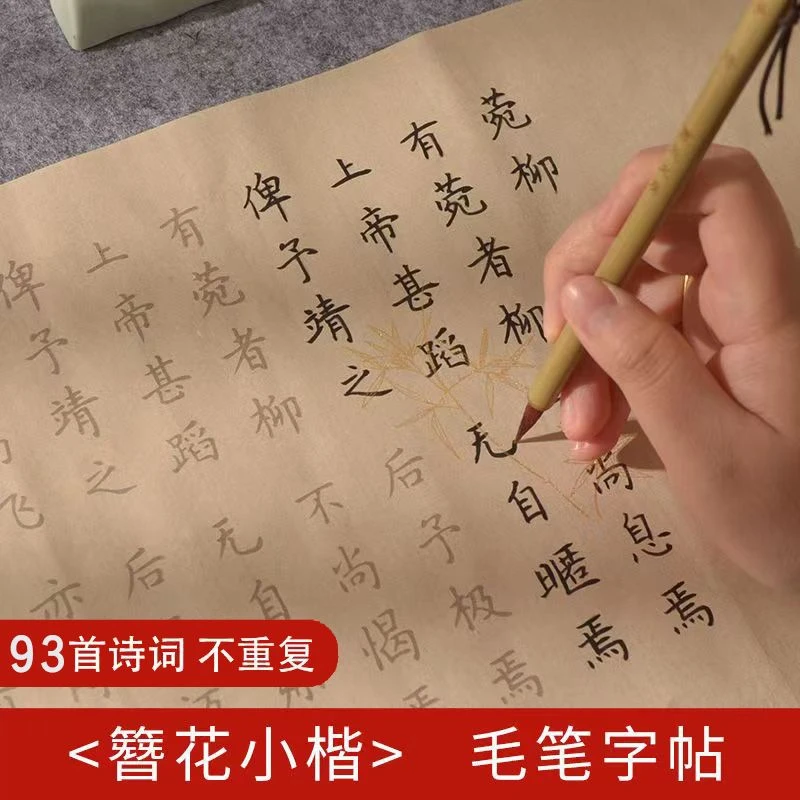 簪花小楷毛笔字帖初学者入门临摹套装练字手抄诗经李清照宋词描红