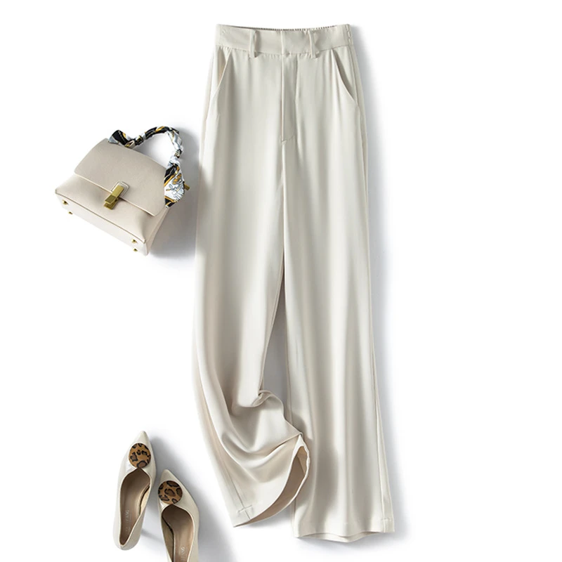 西装阔腿裤女高腰休闲直筒显瘦百搭WD076