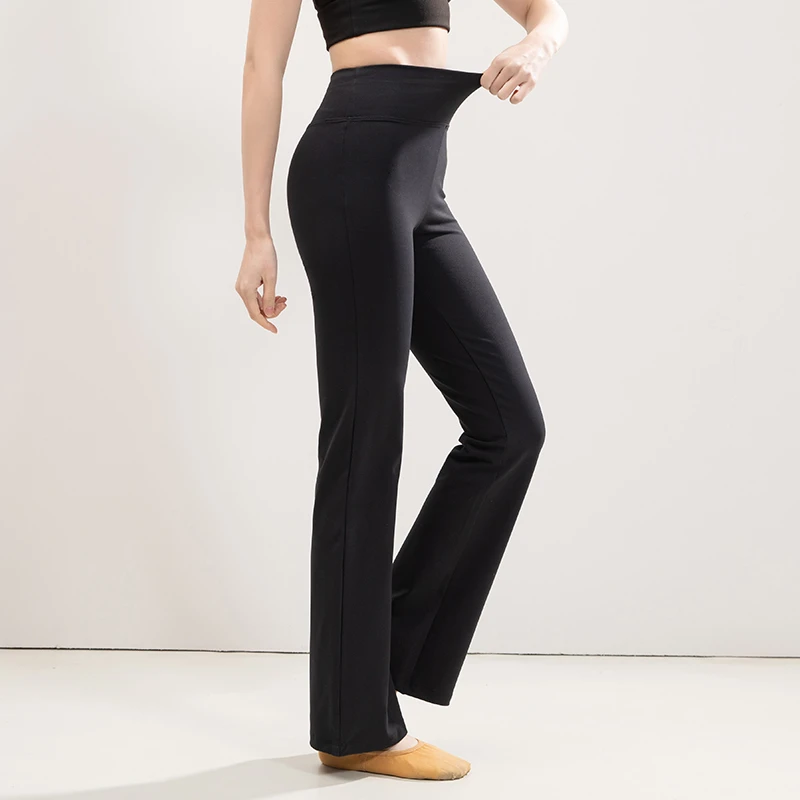 【三妹专属】裸感弹力瑜伽裤女春夏高腰显瘦外穿形体舞蹈运动直筒裤