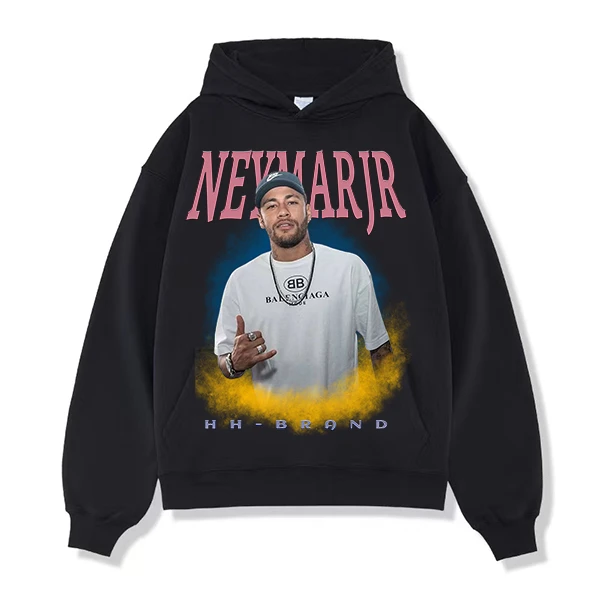 内马尔-嘻哈美式休闲足球数码直喷长袖卫衣男秋季圆领打底衫t恤